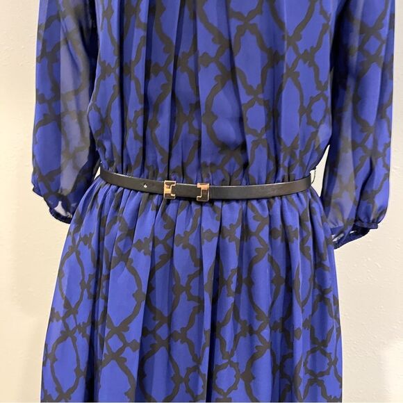 IZ Byer long sleeve mini Dress with belt size medium - Picture 4 of 14